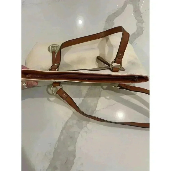 Liz Claiborne Shoulder Bag - Hang Bag - Purse - Beige and Brown - Picture 5 of 9